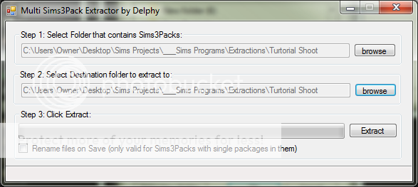 sims3pack multi extracter/installer